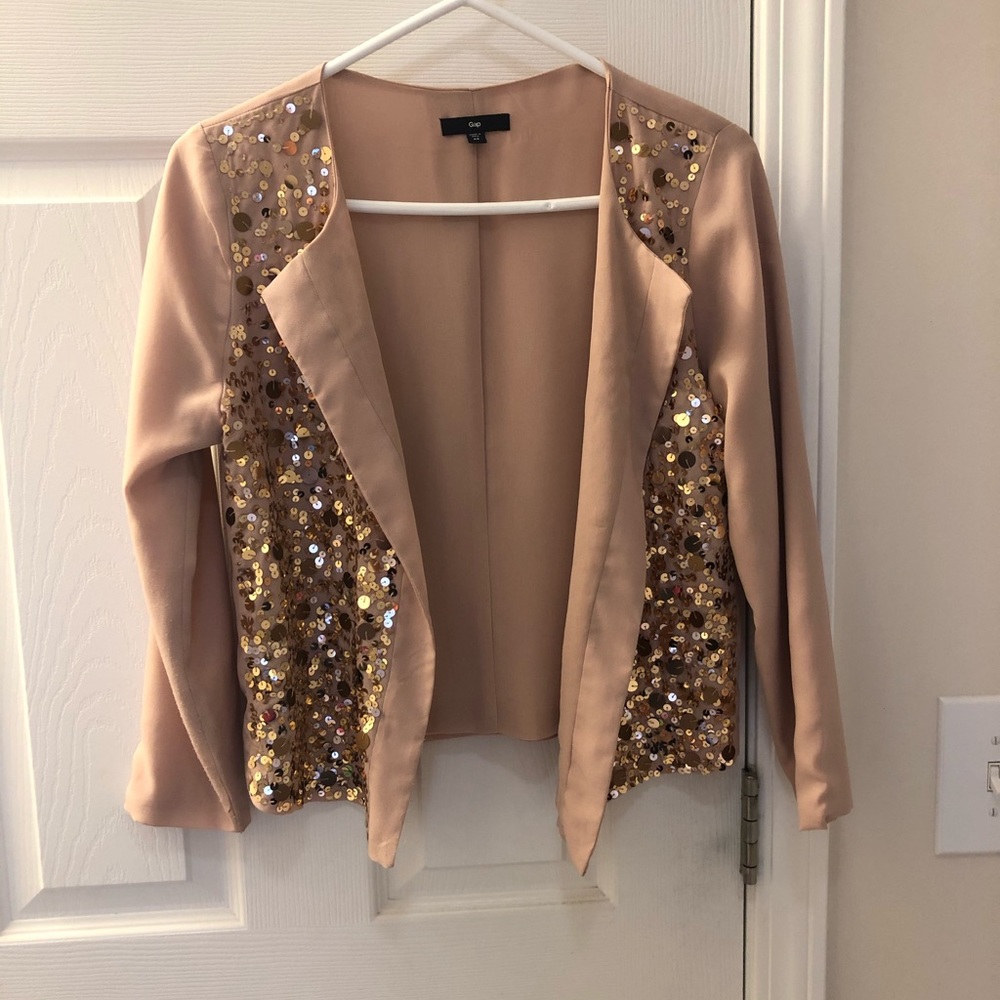 Women’s Gap Silk Sequence Jacket Size Xs - image 4
